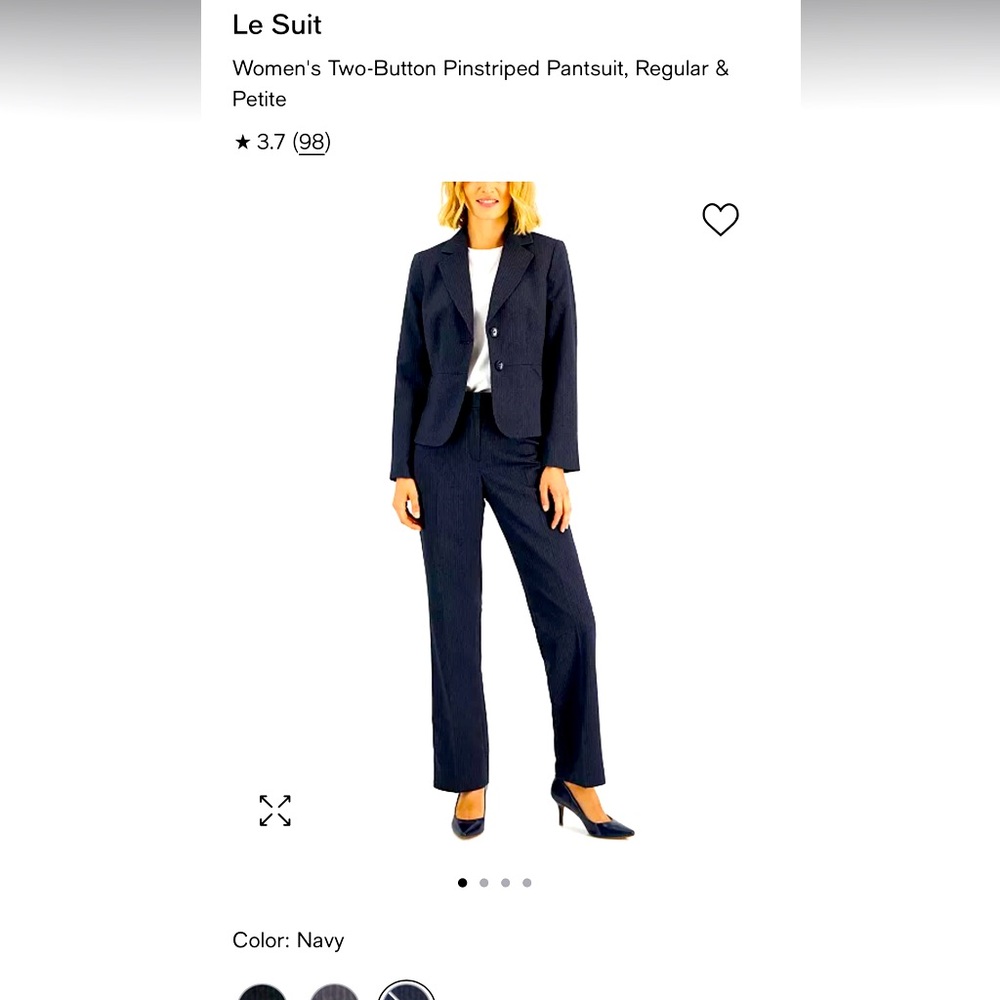 Le Suit Navy petite women’s 2piece set.